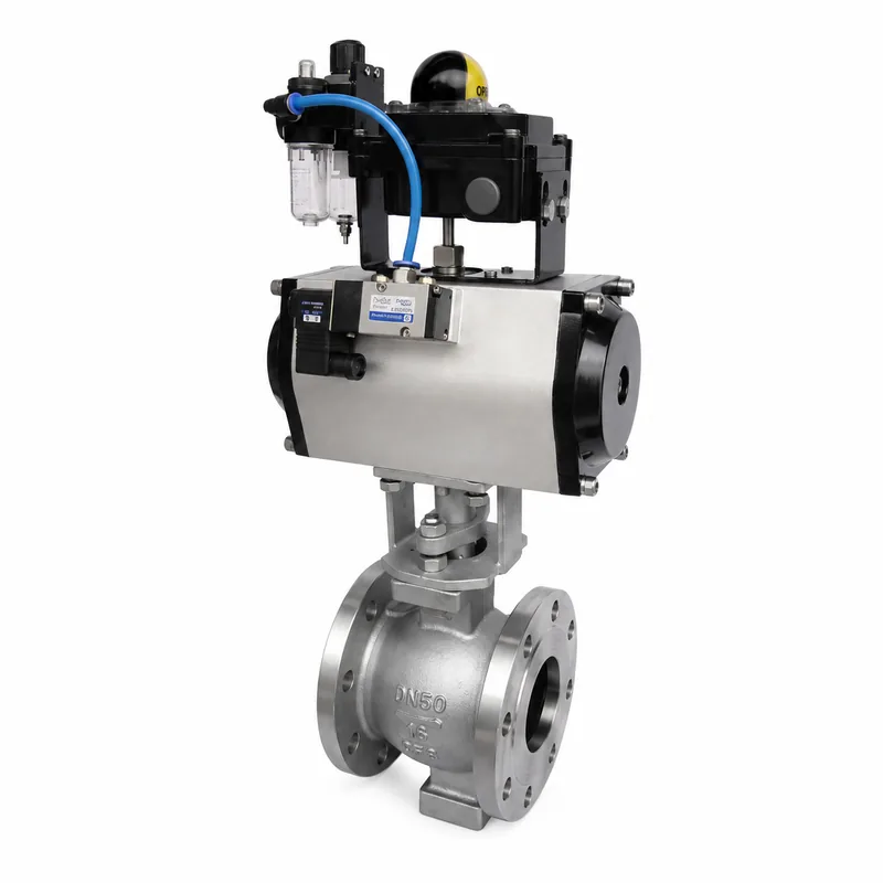 02 pneumatic actuated flanged ball valve