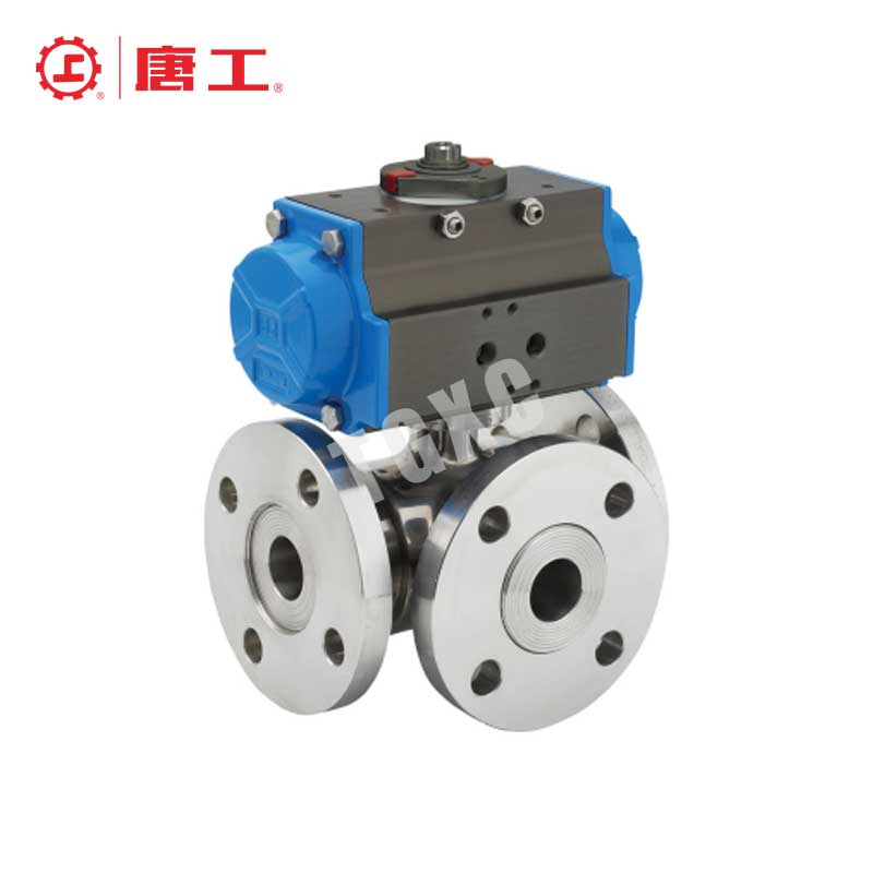 Pneumatic Three-Way Ball Valve