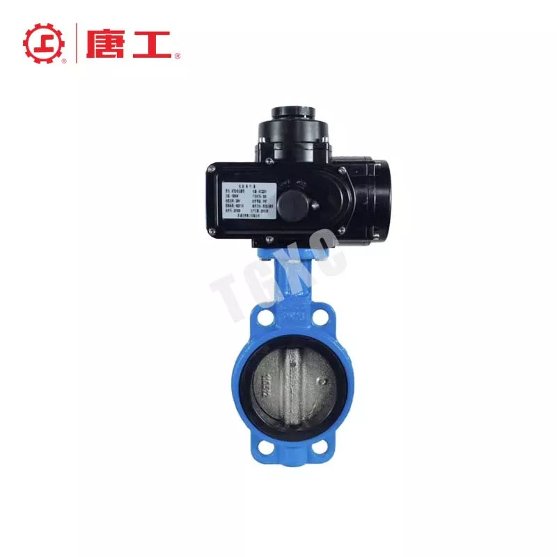 Motor-operated soft seal butterfly valve