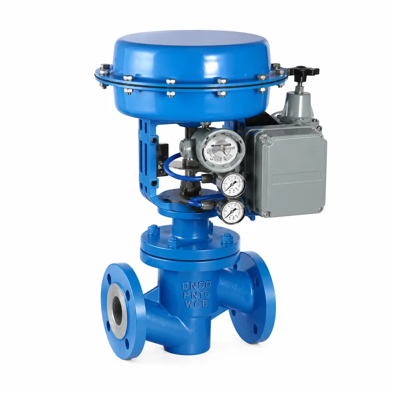 Pneumatic Control Valve With Blue Actuator