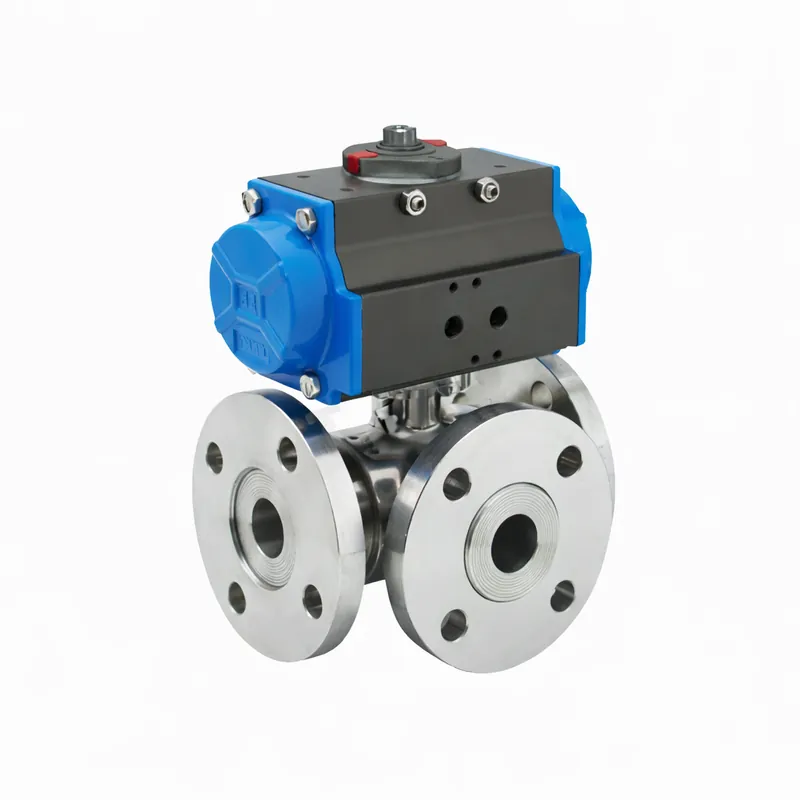 Pneumatic Three-Way Ball Valve1