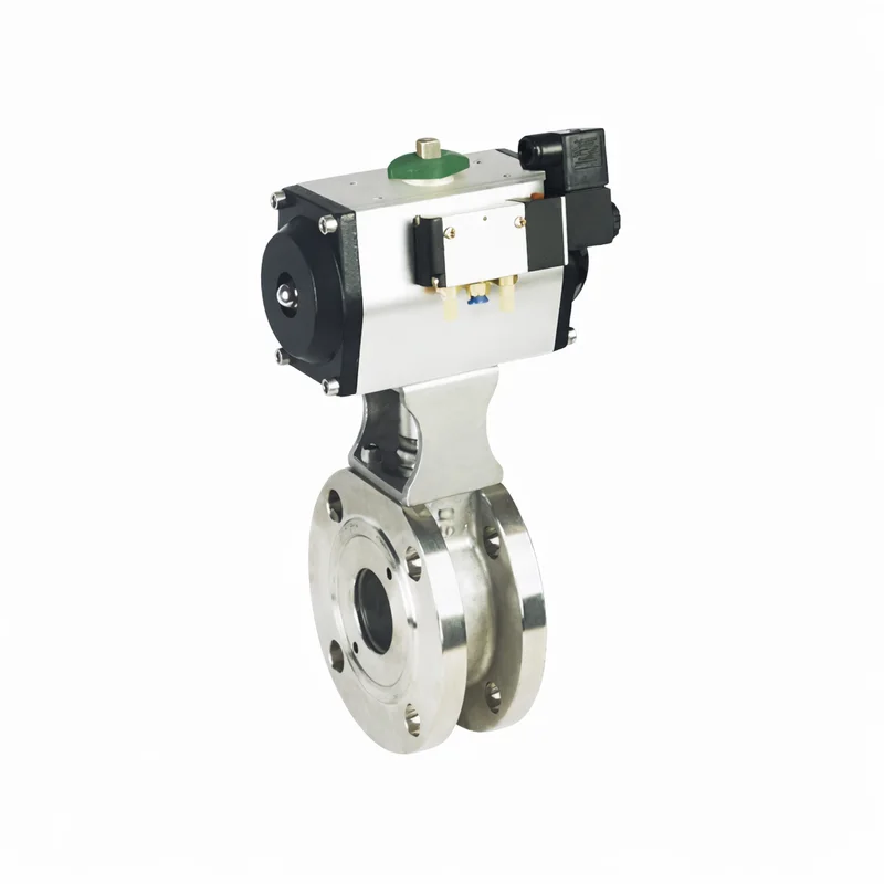 Pneumatic Wafer Style Ball Valve