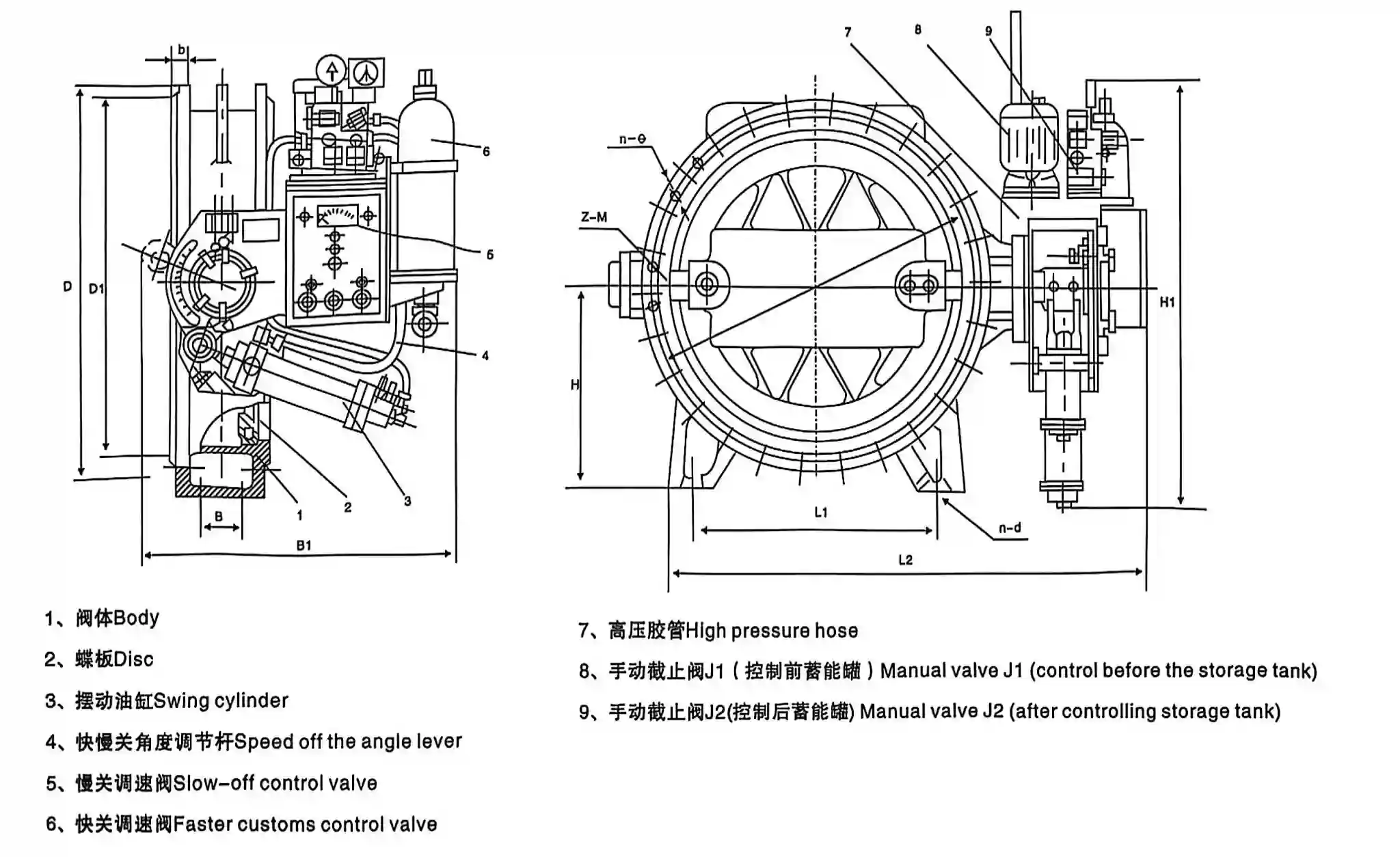 Storage tank hydraullo slowly-cfosing oheak butterfly valve diagram