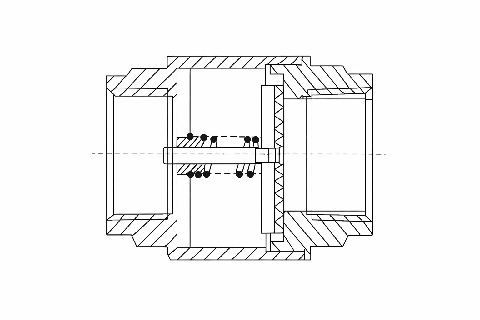 Threaded Vertical Check Valve Diagram