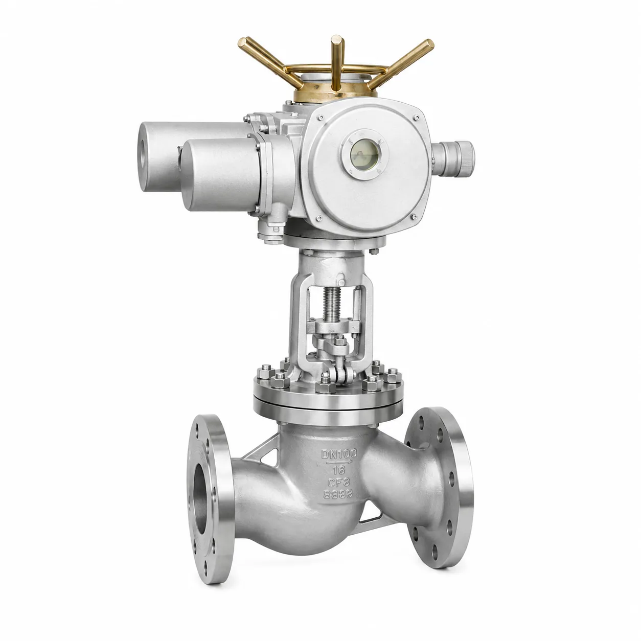 electric actuated globe valve with handwheel