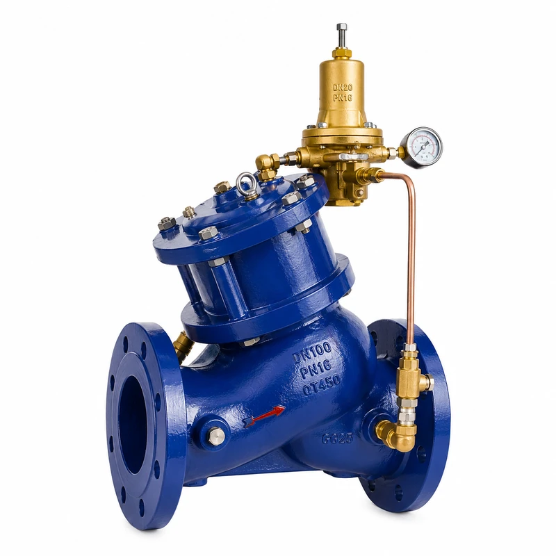 pressure reducing valve with gauge