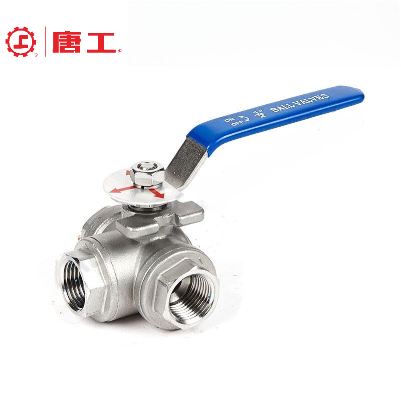 Three-Way Threaded Ball Valve