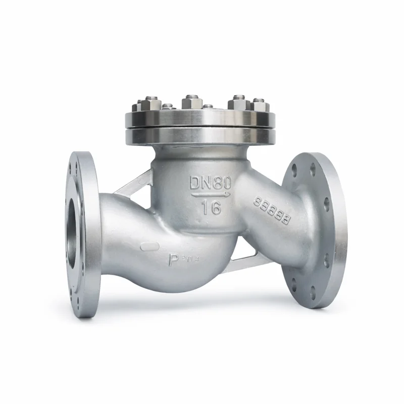 non-slam axial flow check valve for water hammer reduction and cracking pressure selection