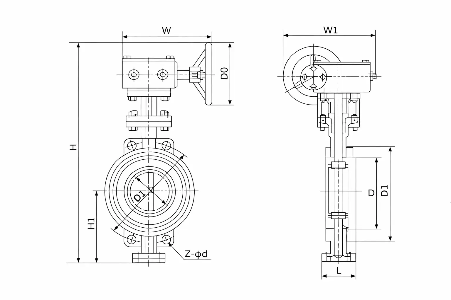 Hard_Seal_Butterfly_Valve_Drawing