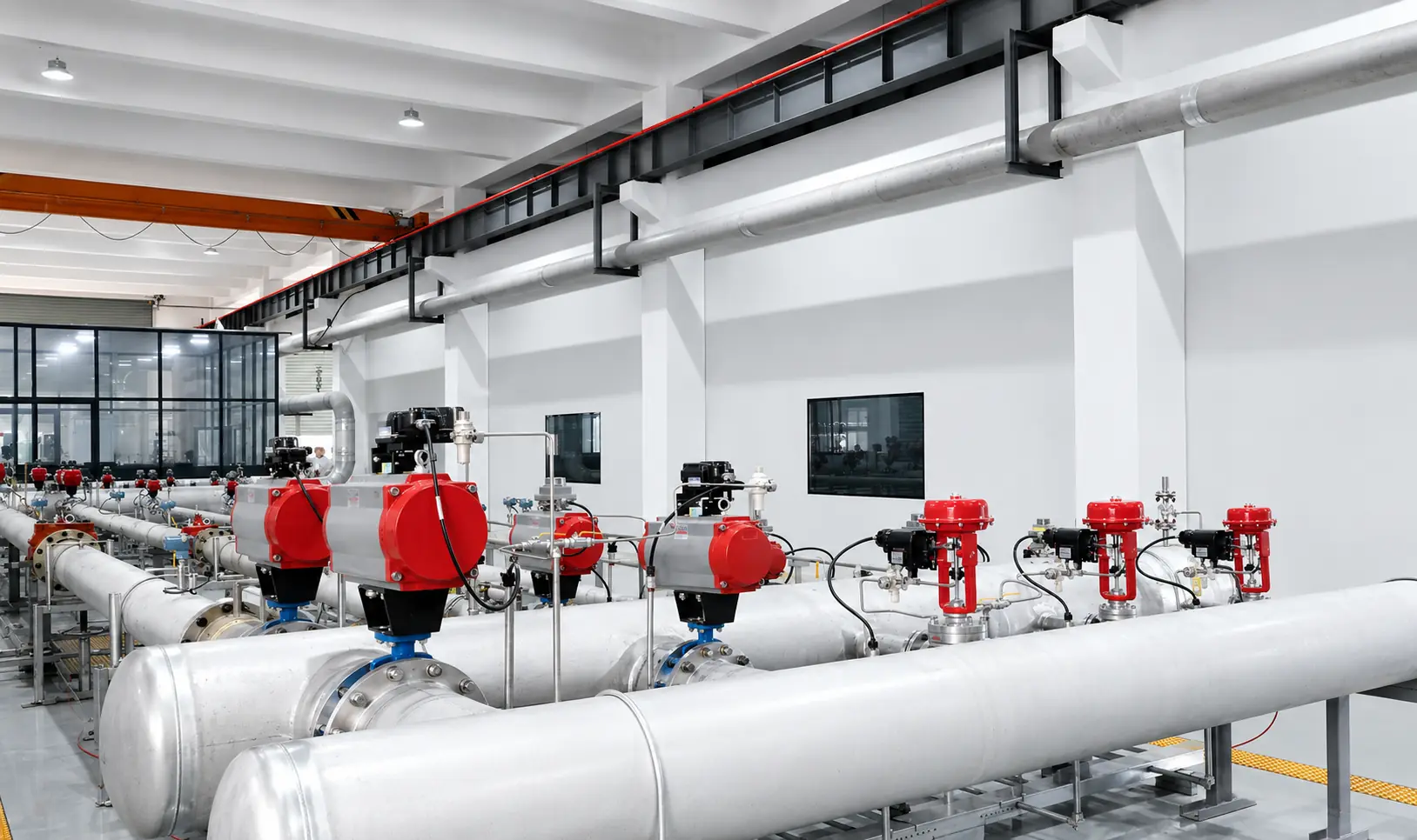 Industrial valve flow test for quality inspection