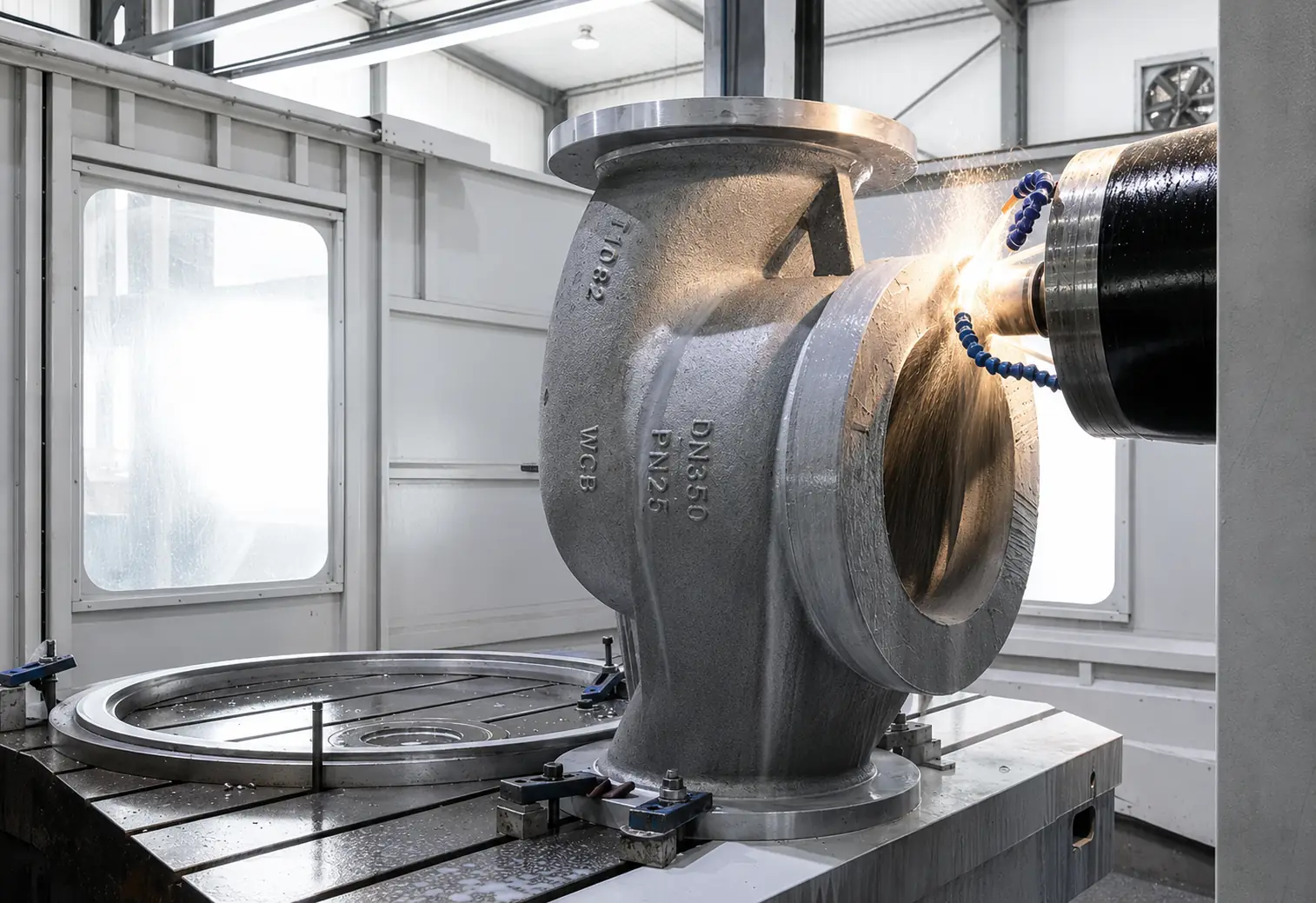 CNC machining and dimensional inspection for actuated valve components