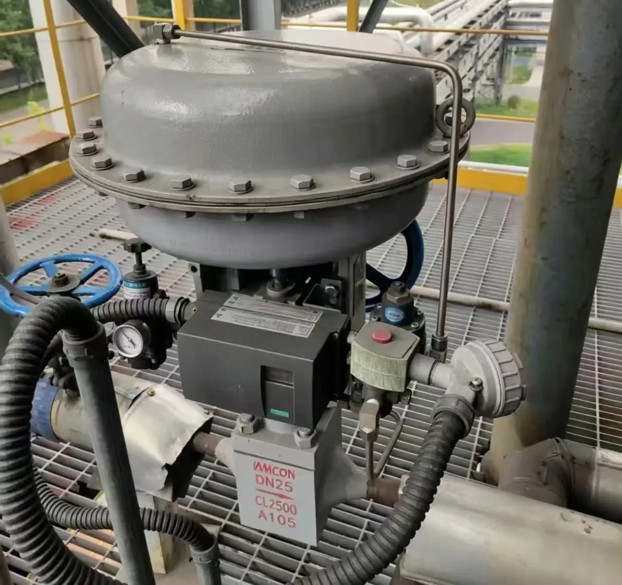 CL2500 pneumatic control valve onsite application