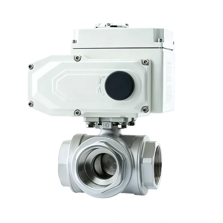 Electric Threaded Three Way Ball Valve