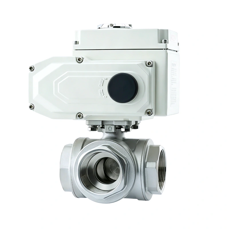 Electric Threaded Three Way Ball Valve