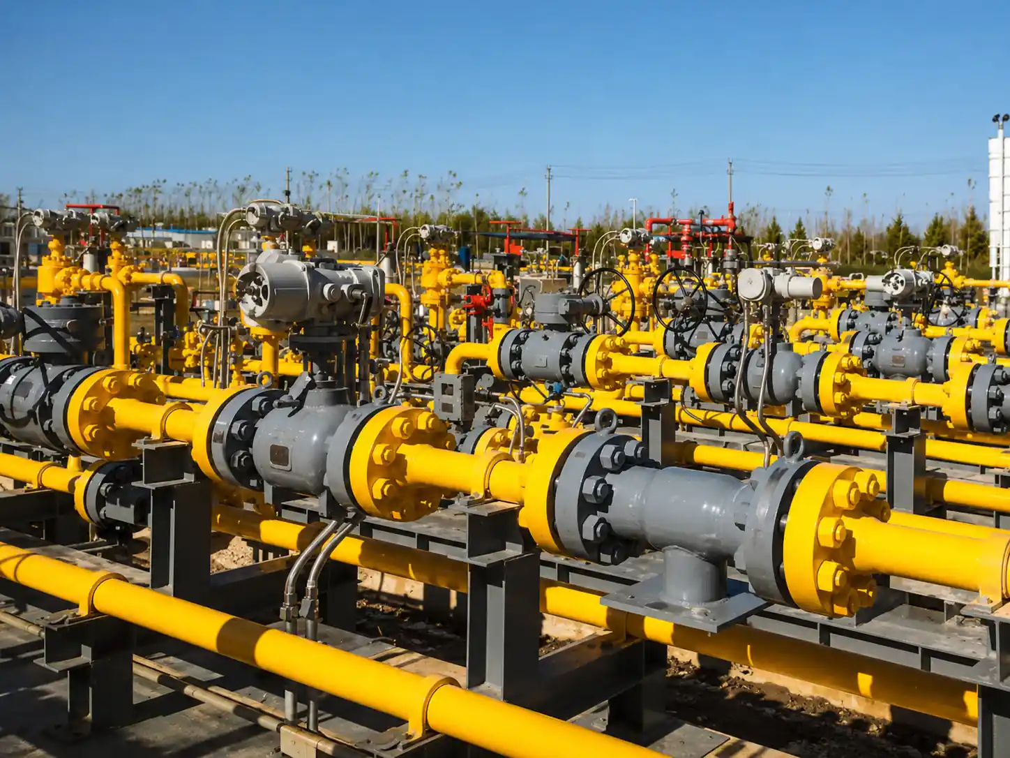 Gas pipeline valve for severe service control valve application