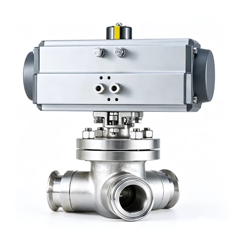 Pneumatic Y Port Three Way Ball Valve