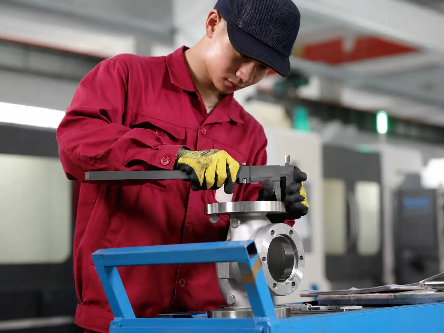 Machining and dimension checks for actuated valve body and trim