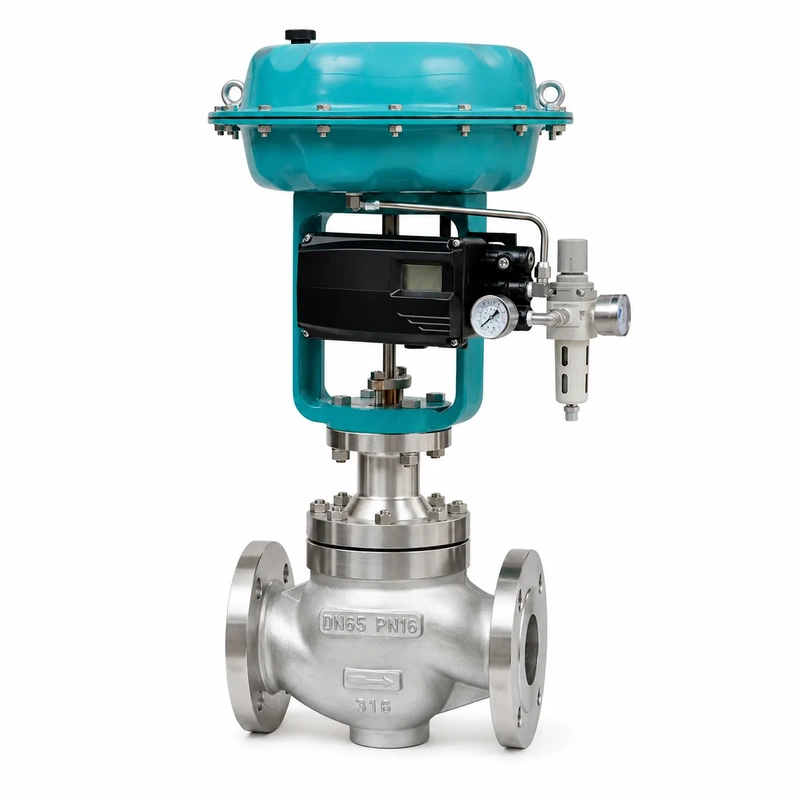 top guide single seated control valve