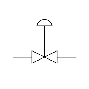 Generic control valve symbol showing a valve body and actuator in a P&ID