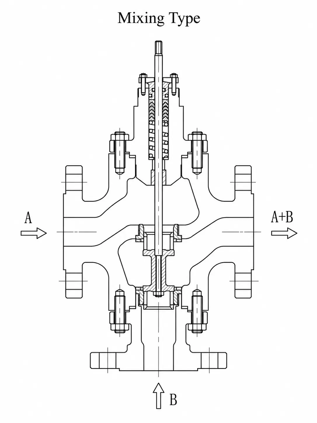mcv 310 mixing type valve structure