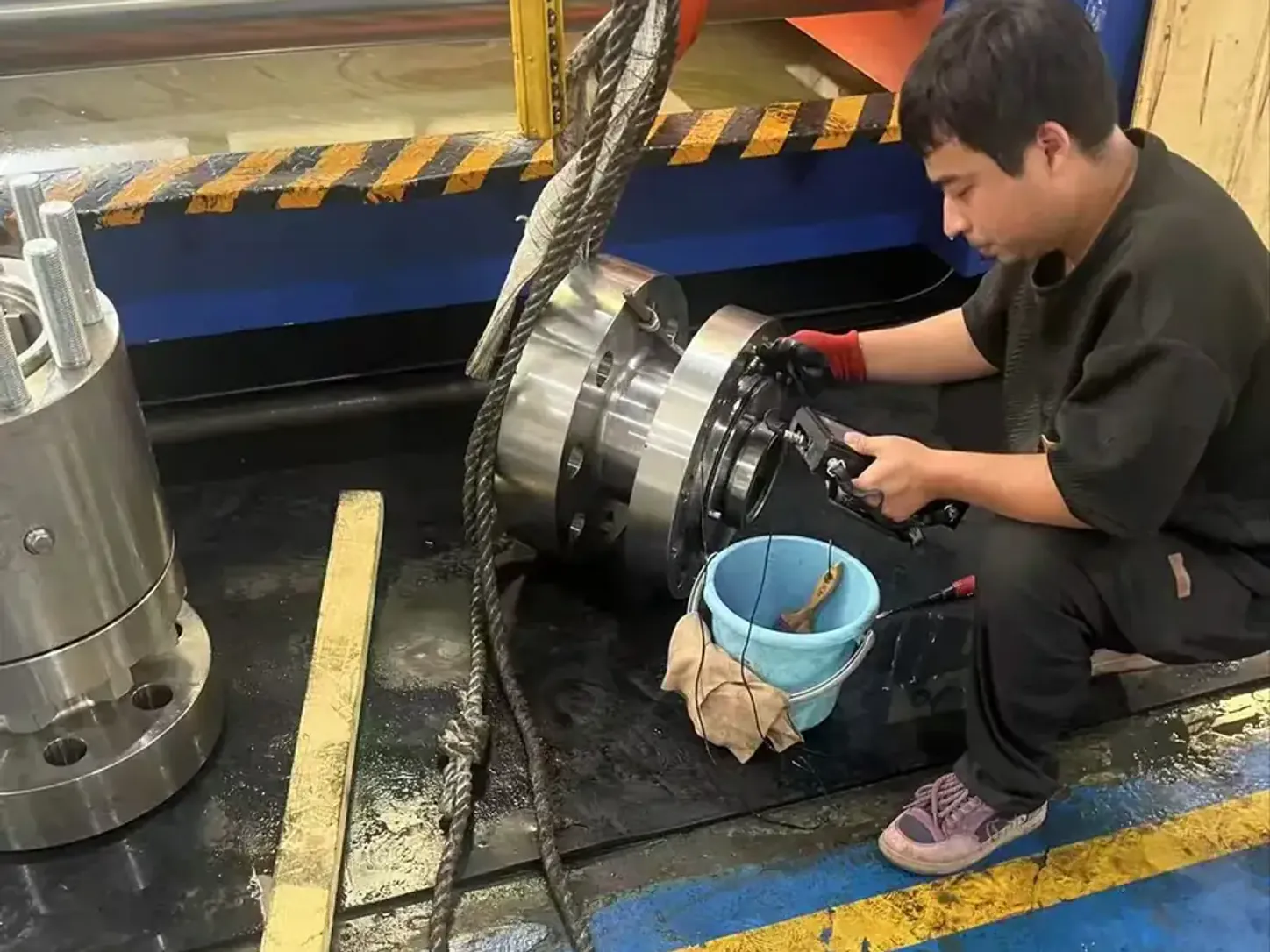 Butterfly valve dimensional and piping interface inspection